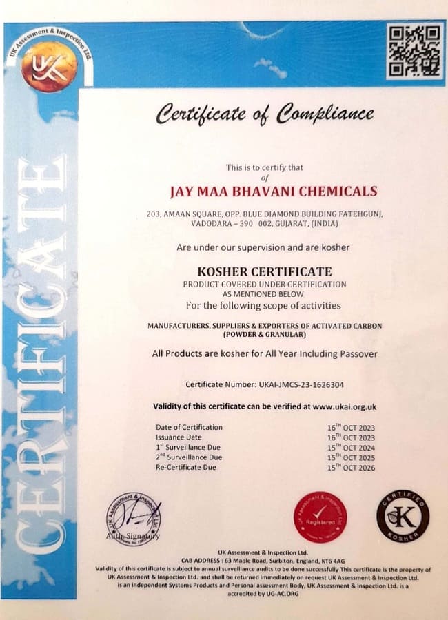 JMB Jay Maa Bhavani Chemicals Certificate1