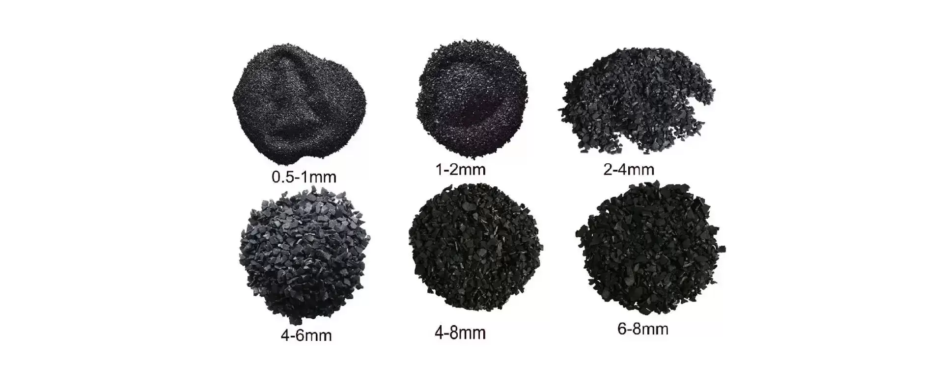 Activated Carbon of Different Sizes